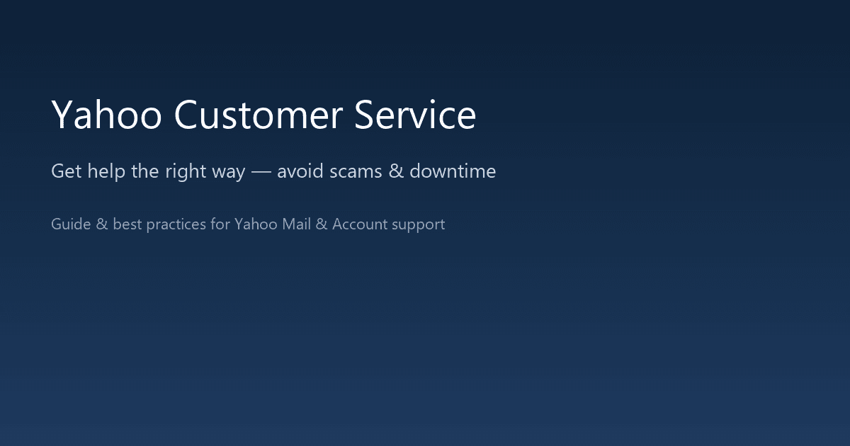Yahoo customer service guide illustration